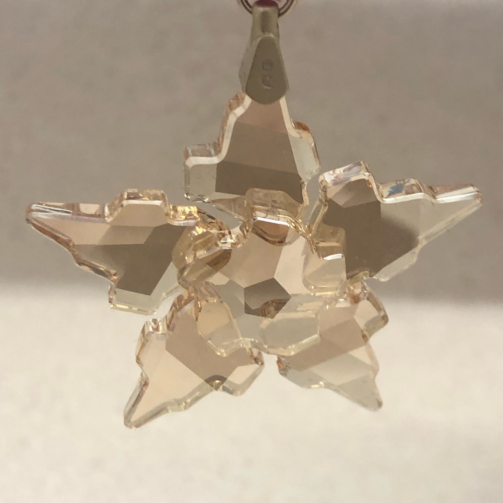 Swarovski 2021 Small Gold Tone Little Snowflake Ornament